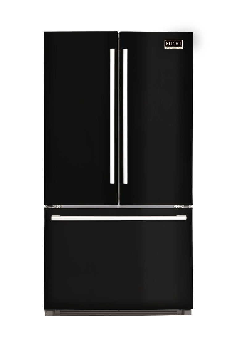 Kucht Professional 36 In. 26.1 cu. ft. Refrigerator with Interior Ice Maker, Black, K748FDS-K