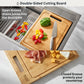 FORNO Acqua 33" Drop-In/Undermount 3 Level Workstation Sink, Waterfall Faucet, Glass Rinser in Stainless Steel, E-XP31