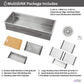 FORNO Acqua 45" Drop-In/Undermount 3 Level Workstation Sink, Custom Fit Accessories in Stainless Steel, J-WP32