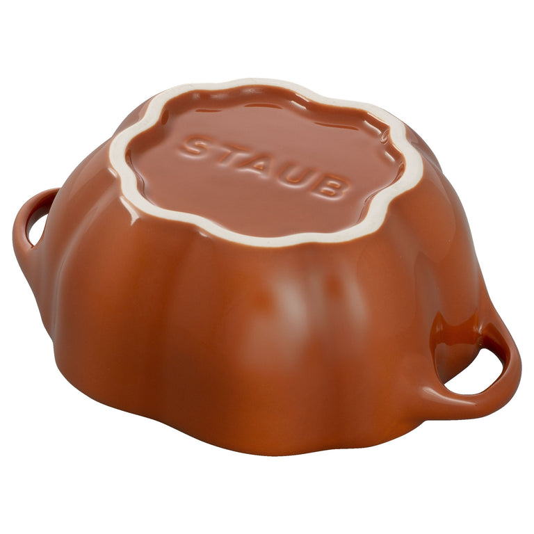 Staub 24oz Pumpkin Dish in Burnt Orange, Cocotte Ceramic Series