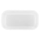 ZWILLING Small Semi-Transparent Vacuum Lunch Container in White Gray, Fresh & Save Series