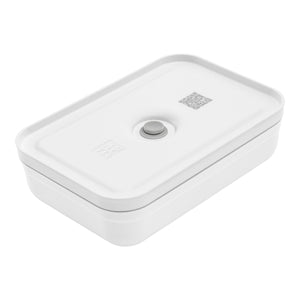 ZWILLING Large Flat Vacuum Lunch Container in White Gray, Fresh & Save Series