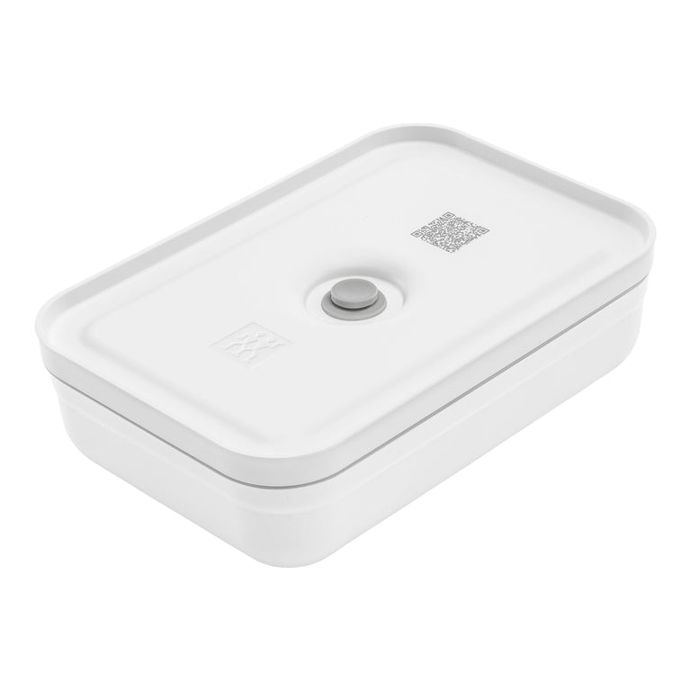 ZWILLING Large Flat Vacuum Lunch Container in White Gray, Fresh & Save Series