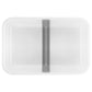 ZWILLING Large Flat Vacuum Lunch Container in White Gray, Fresh & Save Series