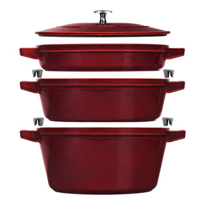 Staub Cast Iron Stackable 4-pc Set - Grenadine