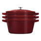 Staub Cast Iron Stackable 4-pc Set - Grenadine