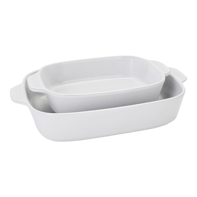 Henckels 8pc Mixed Bakeware and Serving Set in White, Ceramics Series
