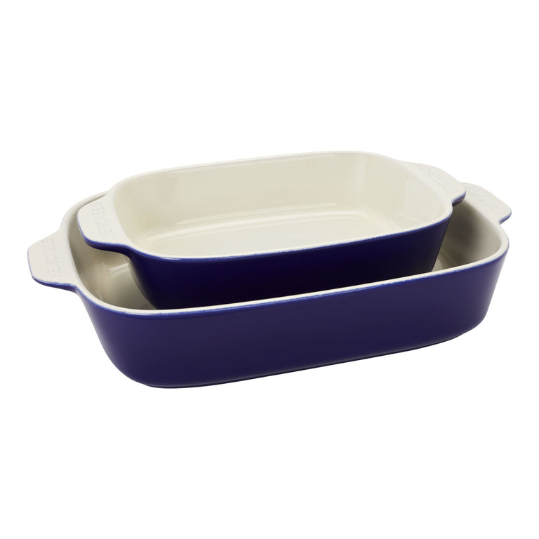 Henckels 8pc Mixed Bakeware and Serving Set in Dark Blue, Ceramics Series