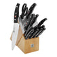 ZWILLING 15pc Knife Set in Self-Sharpening Natural Ash Wood Block, TWIN Signature Series