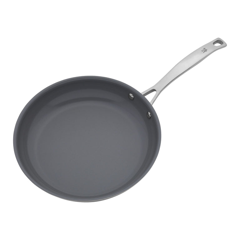 Henckels 10" Stainless Steel Ceramic Non-Stick Fry Pan with Lid, CLAD H3 Ceramic Non-Stick Series