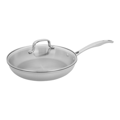 Henckels 10" Stainless Steel Fry Pan with Lid, CLAD H3 Series