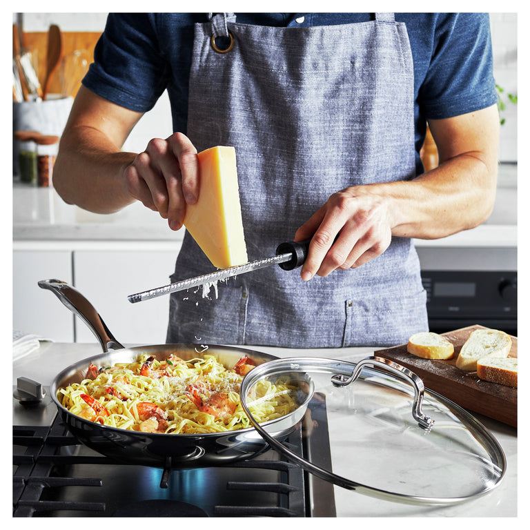 Henckels 10" Stainless Steel Fry Pan with Lid, CLAD H3 Series