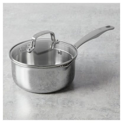 Henckels 2 Qt. Stainless Steel Sauce Pan with Lid, CLAD H3 Series