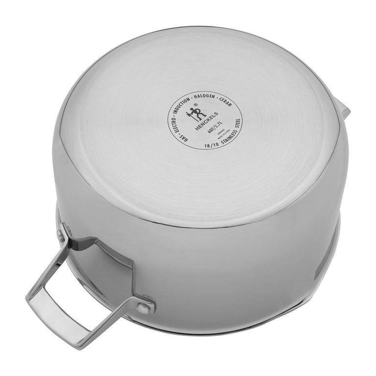Henckels 6 Qt. Stainless Steel Dutch Oven with Lid, CLAD H3 Series
