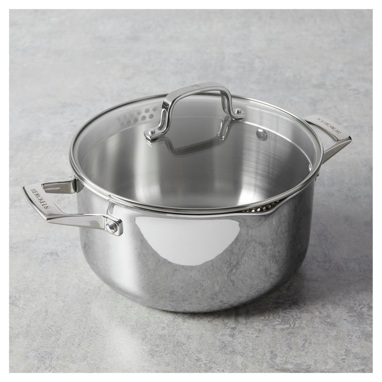 Henckels 6 Qt. Stainless Steel Dutch Oven with Lid, CLAD H3 Series