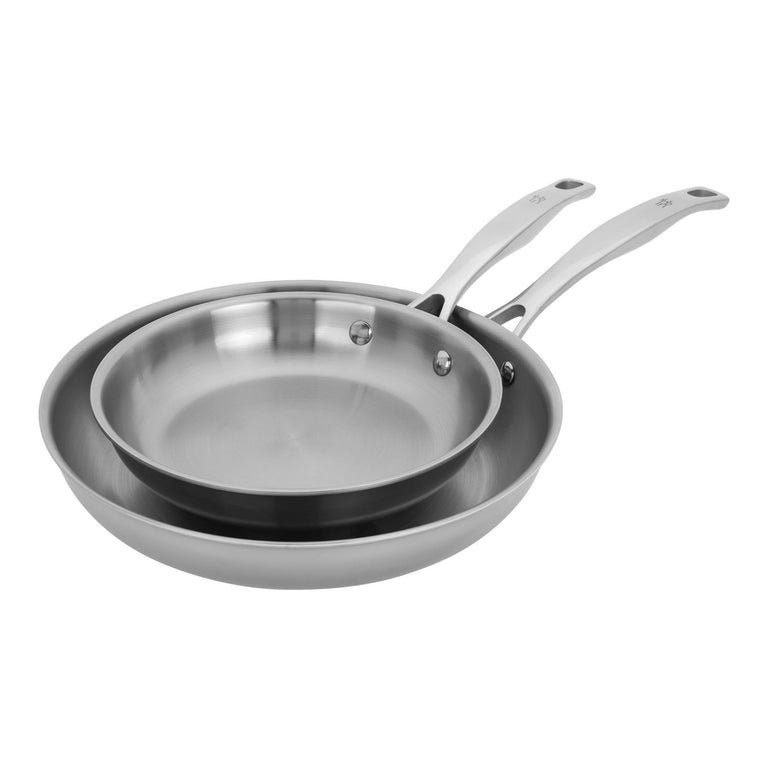 Henckels 2pc Stainless Steel Fry Pan Duo Set, CLAD H3 Series