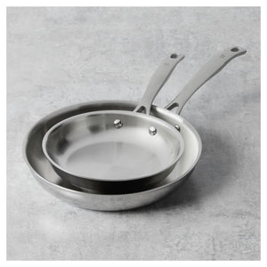 Henckels 2pc Stainless Steel Fry Pan Duo Set, CLAD H3 Series