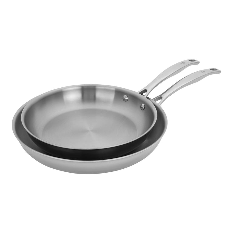 Henckels 2pc Stainless Steel Fry Pan Set, CLAD H3 Series