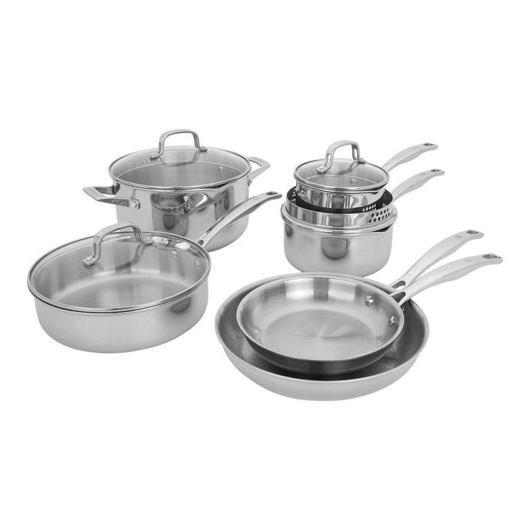 Henckels 10pc Stainless Steel Cookware Set, CLAD H3 Series