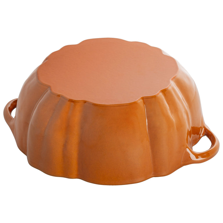 STAUB Cast Iron Dutch Oven 3.5-qt Pumpkin Cocotte with Stainless Steel  Knob, Made in France, Serves 3-4, Burnt Orange