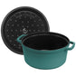 Staub 7 Qt. Cast Iron Dutch Oven in Turquoise, Round Cocottes Series