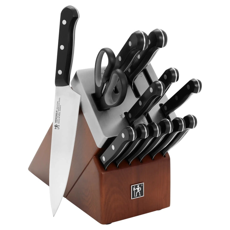 Henckels 14pc Knife Set in Self-Sharpening Block, Solution Series