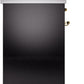 ILVE Nostalgie II 30" Induction Range with Element Stove and Electric Oven in Black with Brass Trim, UPI304NMPBKG