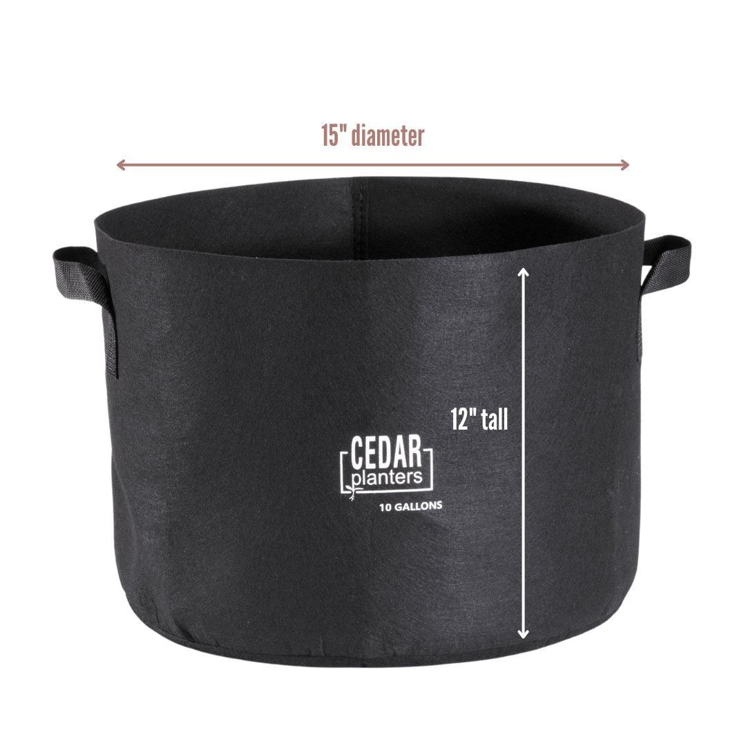 10 gallon plant pot dimensions Grow Bag (10 Gallon)