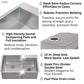 FORNO Acqua 33" Drop-In/Undermount 40/60 Double Bowl Sink, Retractable and Waterfall Faucet in Stainless Steel, H-ZN30
