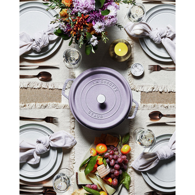 Staub 5.5 Qt. Cast Iron Dutch Oven in Lilac, Round Cocottes Series –  Premium Home Source