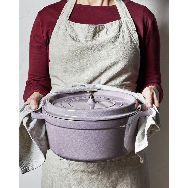 Staub 5.5 Qt. Cast Iron Dutch Oven in Lilac, Round Cocottes Series