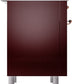 ILVE Nostalgie II 36" Dual Fuel Natural Gas Range in Burgundy with Copper Trim, UP36FNMPBUP