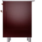 ILVE Nostalgie II 36" Dual Fuel Natural Gas Range in Burgundy with Copper Trim, UP36FNMPBUP