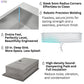 FORNO Acqua 48" Drop-In/Undermount 3 Level Workstation Sink, 2 Faucets, Glass Rinser in Stainless Steel, J-WP30