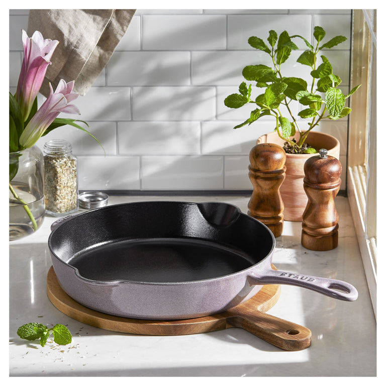 Staub 11'' Cast Iron Traditional Deep Skillet in Lilac, Fry Pans/ Skillets Series