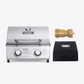 Monument Grills Table Top 13742 Series | 2 Burner Gas Grill in Stainless Steel