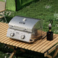 Monument Grills Table Top 13742 Series | 2 Burner Gas Grill in Stainless Steel