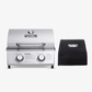 Monument Grills Table Top 13742 Series | 2 Burner Gas Grill in Stainless Steel