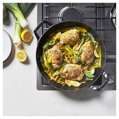 Staub Cast Iron 3.5-qt Braiser with Glass Lid - Graphite Grey