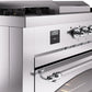 ILVE Nostalgie II 60" Dual Fuel Propane Gas Range in Stainless Steel with Chrome Trim, UP60FSNMPSSCLP