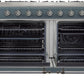 ILVE Majestic II 60" Dual Fuel Natural Gas Range in Blue Grey with Chrome Trim, UM15FDNS3BGC