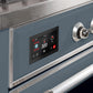 ILVE Majestic II 60" Dual Fuel Natural Gas Range in Blue Grey with Chrome Trim, UM15FDNS3BGC