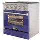 Kucht Professional 30 in. 4.2 cu ft. Natural Gas Range with Blue Door and Silver Knobs, KNG301-B