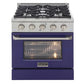 Kucht Professional 30 in. 4.2 cu ft. Natural Gas Range with Blue Door and Silver Knobs, KNG301-B