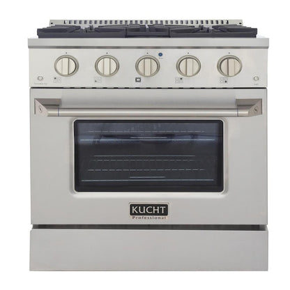 Kucht Professional 30 in. 4.2 cu ft. Natural Gas Range with Silver Knobs, KNG301-S