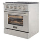 Kucht Professional 30 in. 4.2 cu ft. Propane Gas Range with Silver Knobs, KNG301/LP-S