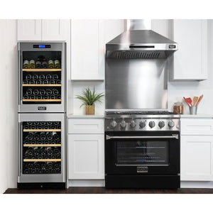 Kucht Professional 36 in. 5.2 cu ft. Natural Gas Range with Black Door and Silver Knobs, KNG361-K