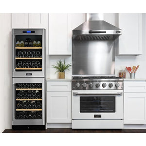 Kucht Professional 36 in. 5.2 cu ft. Natural Gas Range with White Door and Silver Knobs, KNG361-W