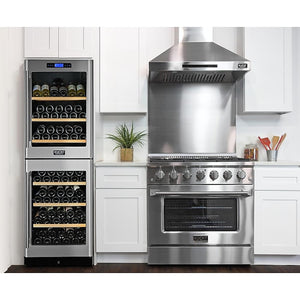 Kucht Professional 36 in. Propane Gas Burner/Electric Oven Range in Stainless Steel with Silver Knobs, KDF362/LP-S