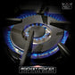 Kucht Professional 36 in. 5.2 cu ft. Propane Gas Range with Green Door and Silver Knobs, KNG361/LP-G